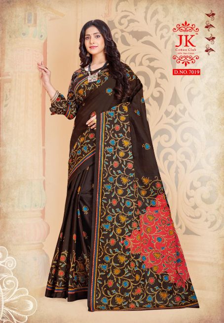 Jk Tulsi 7 Regular Wear Pure Cotton Printed Designer Saree Collection